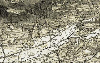 Old map of Queenzieburn in 1904-1907