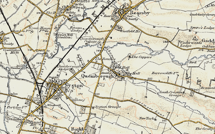 Old map of Queniborough in 1902-1903