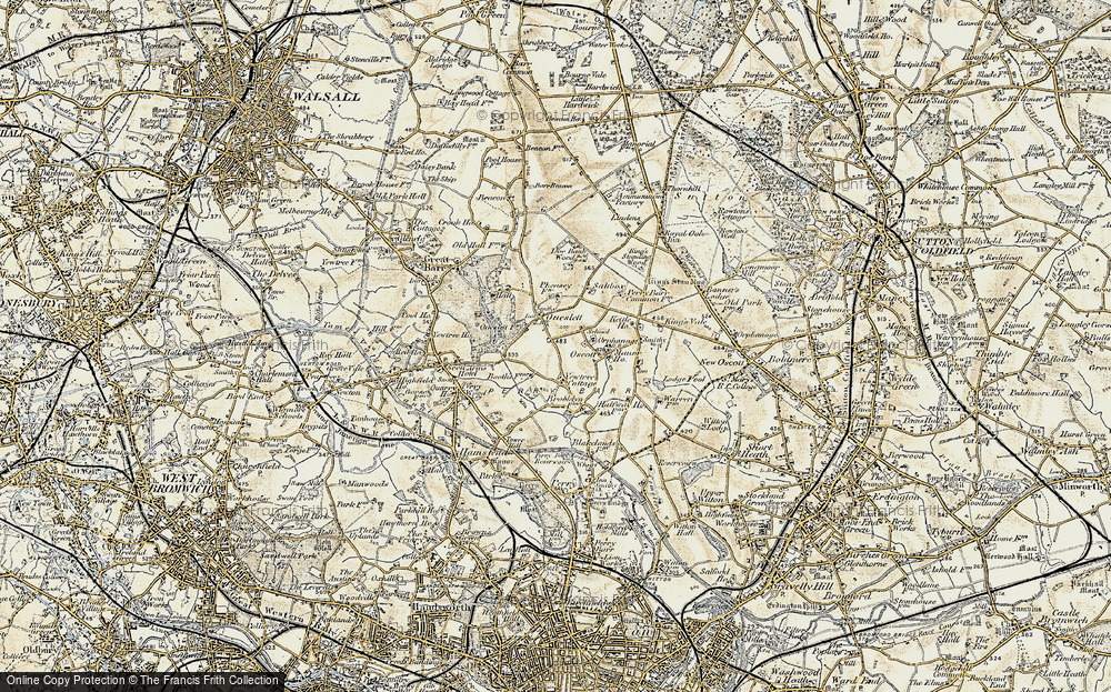 Old Map of Queslett, 1902 in 1902