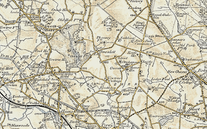 Old map of Queslett in 1902