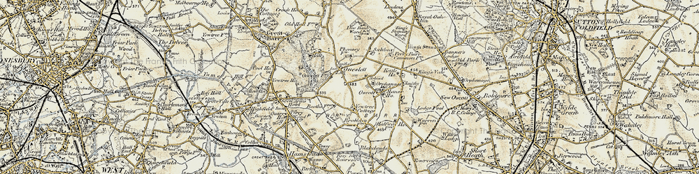 Old map of Queslett in 1902