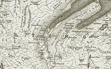 Old map of Burn of Sandgarth in 1912