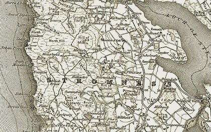 Old map of Burn of Selta in 1912