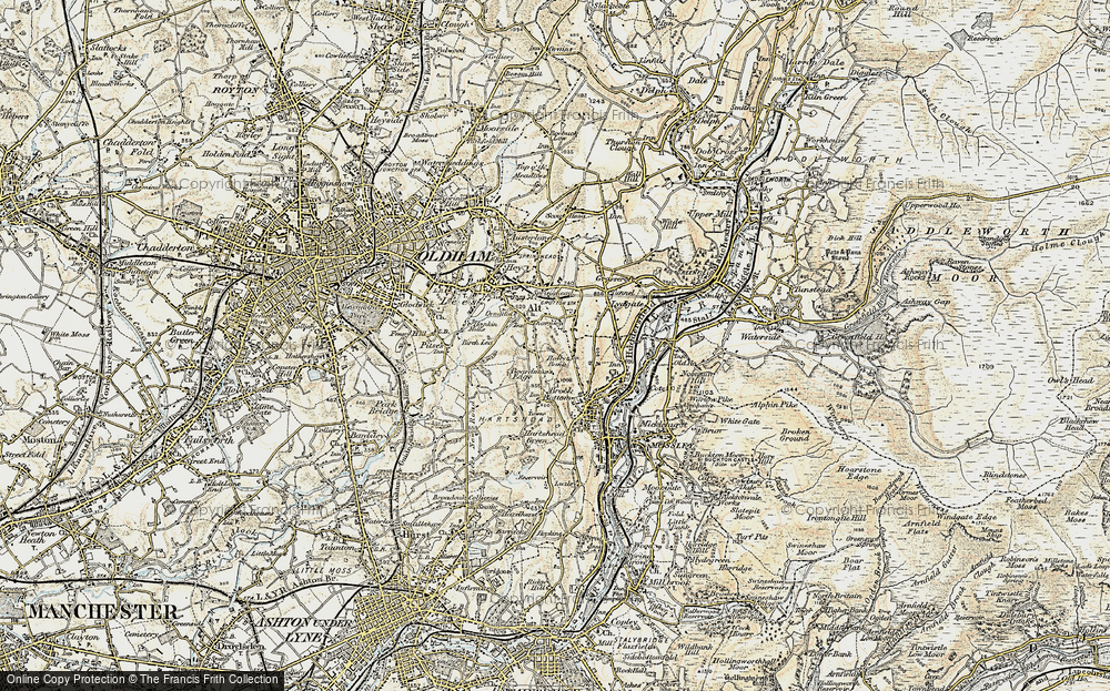 Old Map of Quick Edge, 1903 in 1903