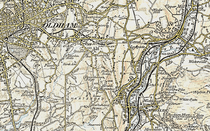 Old map of Quick Edge in 1903