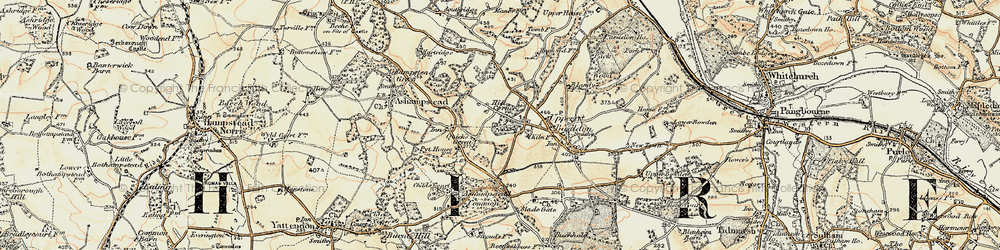 Old map of Ashampstead Common in 1897-1900