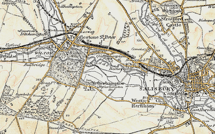Old map of Quidhampton in 1897-1898