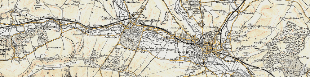 Old map of Quidhampton in 1897-1898