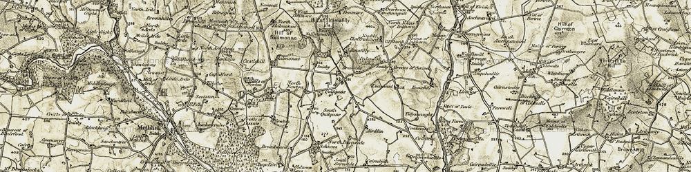 Old map of Quilquox in 1909-1910