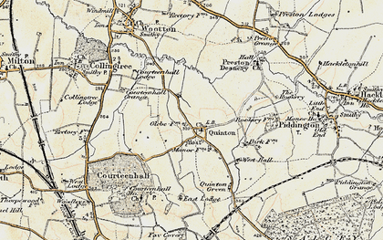 Old map of Quinton in 1898-1901