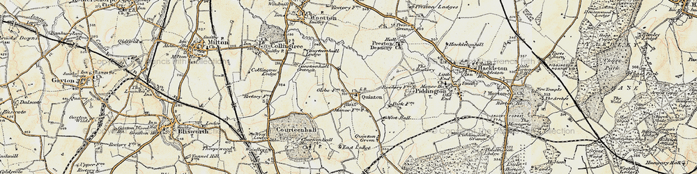 Old map of Quinton in 1898-1901