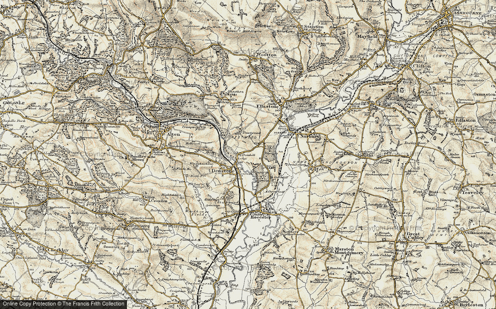 Old Map of Quixhill, 1902 in 1902