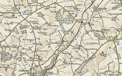 Old map of Quoditch in 1900