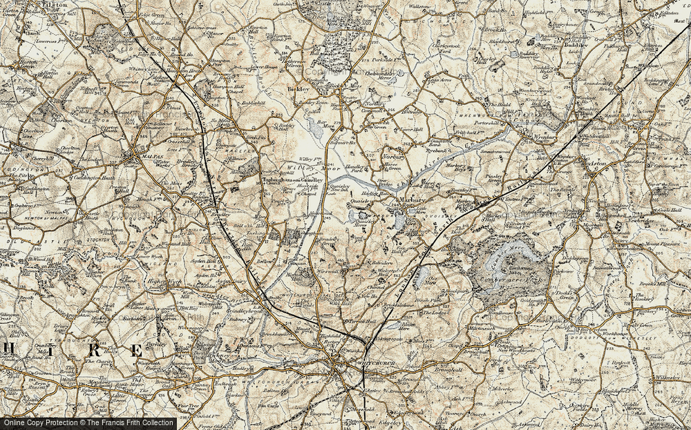 Old Map of Quoisley, 1902 in 1902