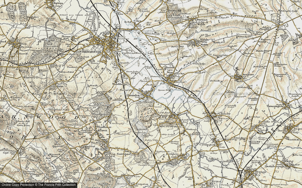 Old Map of Quorn, 1902-1903 in 1902-1903