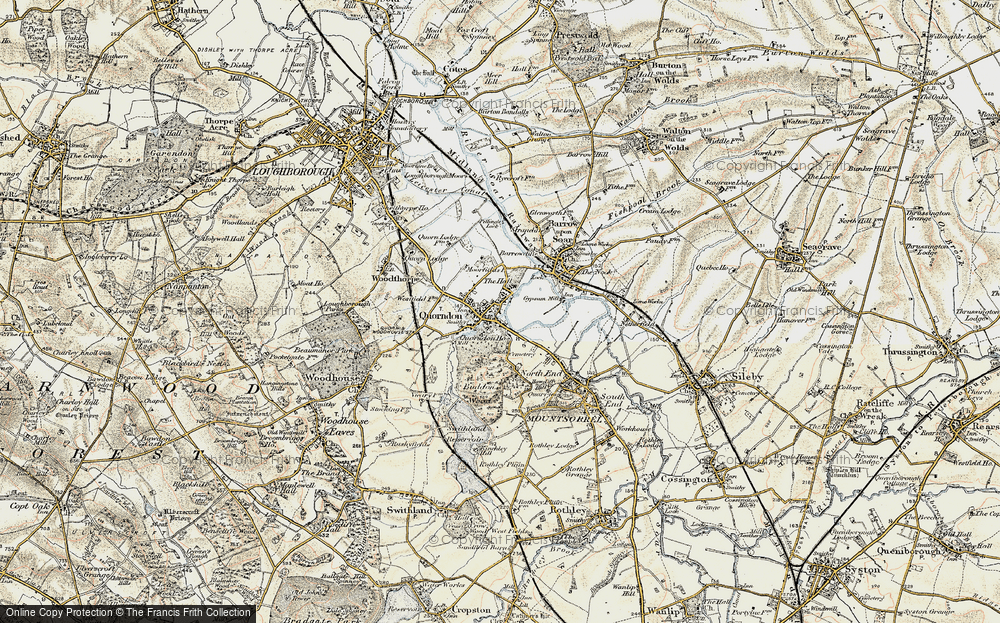 Old Map of Quorndon, 1902-1903 in 1902-1903