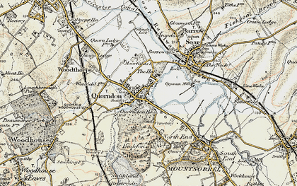 Old map of Quorndon in 1902-1903