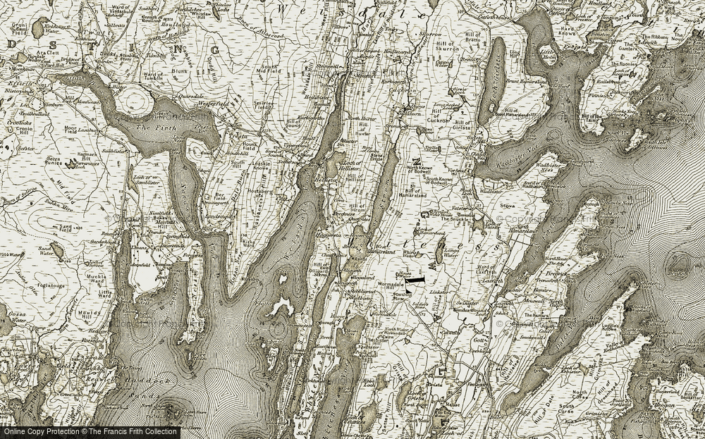Old Map of Quoyness, 1911-1912 in 1911-1912