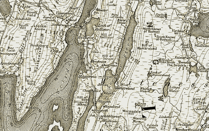 Old map of Quoyness in 1911-1912