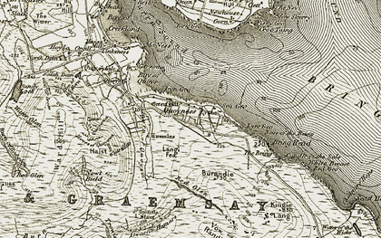 Old map of White Glen in 1912