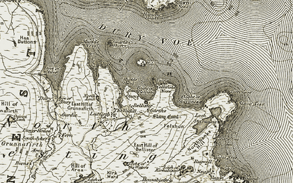 Old map of Bight of Bellister in 1911-1912