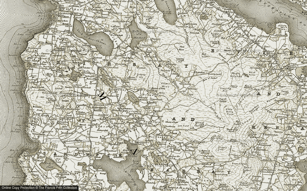 Old Map of Quoyscottie, 1912 in 1912