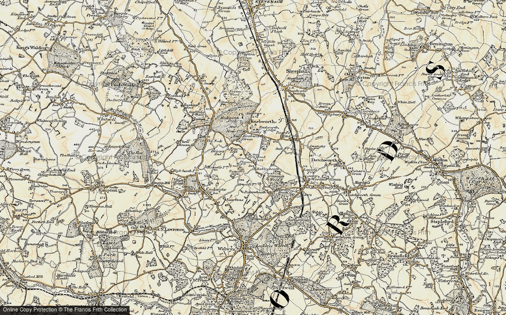 Old Map of Rableyheath, 1898-1899 in 1898-1899