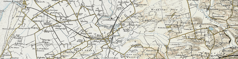 Old map of Raby in 1901-1904