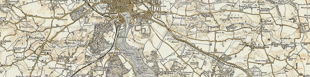 Old map of Racecourse in 1898-1901