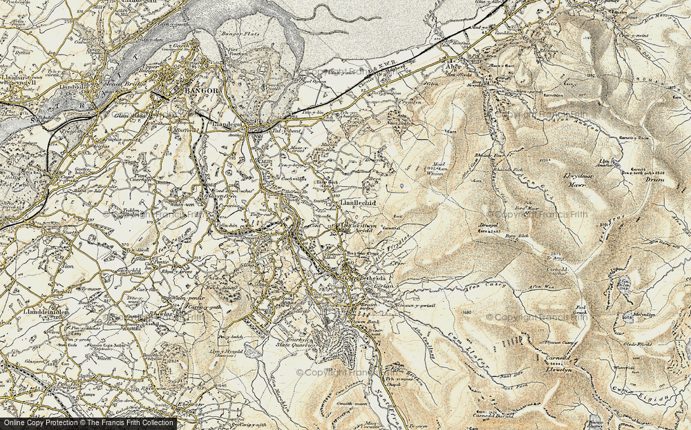 Old Map of Rachub, 1903-1910 in 1903-1910