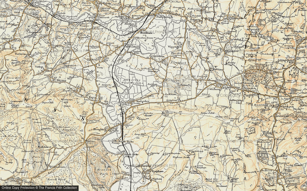 Old Map of Rackham, 1897-1899 in 1897-1899