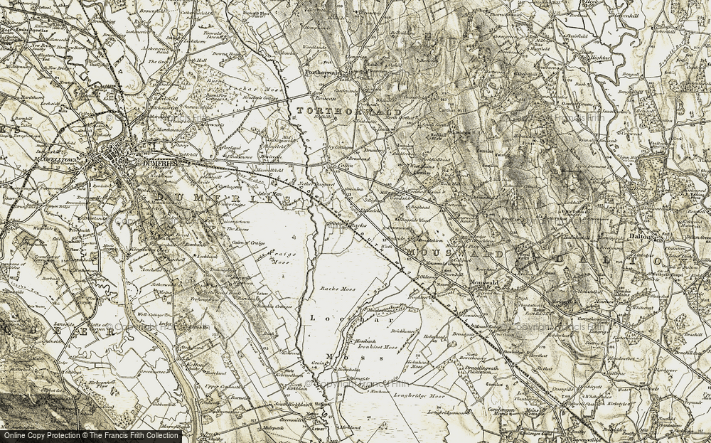 Old Map of Racks, 1901-1905 in 1901-1905
