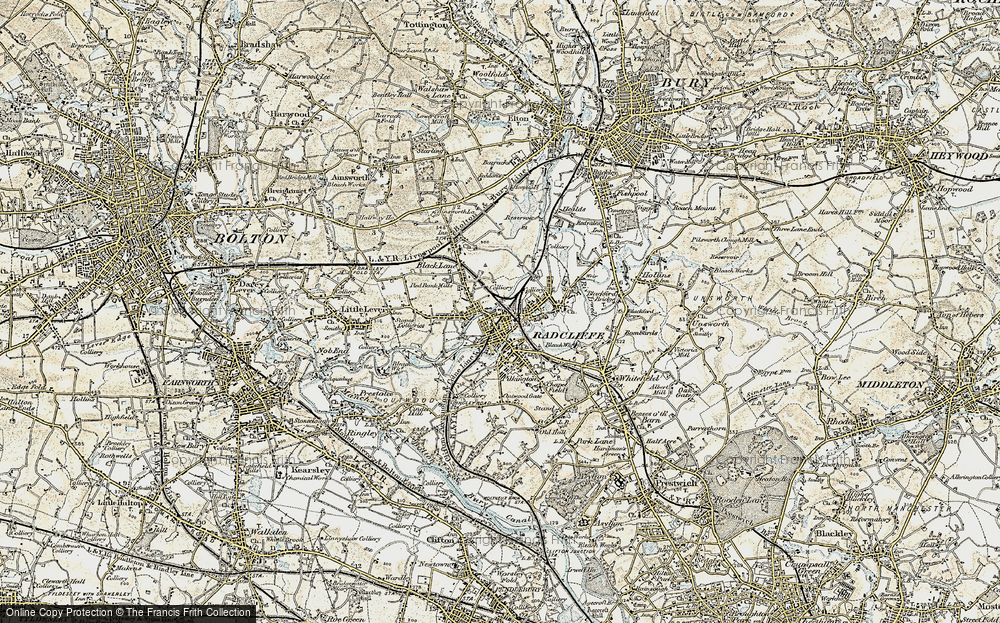Old Map of Radcliffe, 1903 in 1903