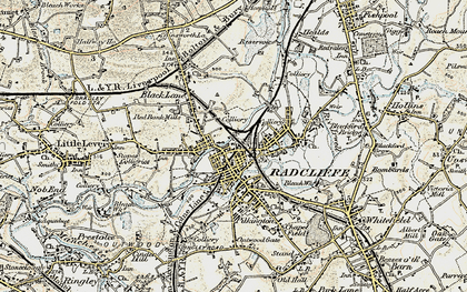 Old map of Radcliffe in 1903