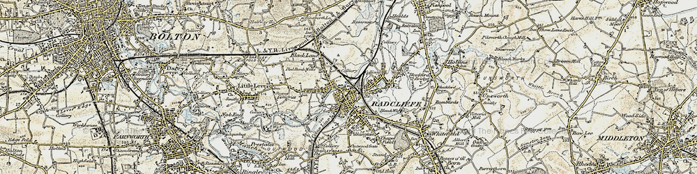 Old map of Radcliffe in 1903
