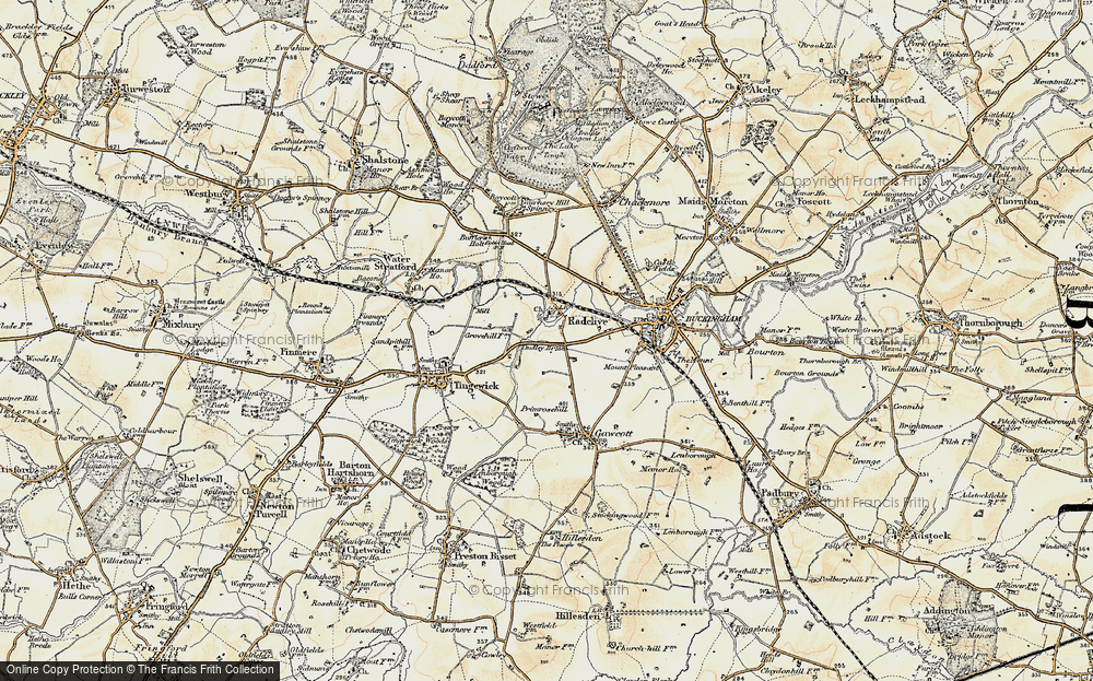Old Map of Radclive, 1898-1899 in 1898-1899