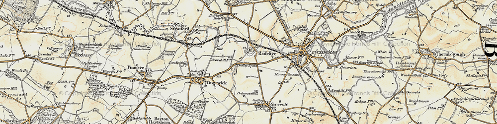 Old map of Radclive in 1898-1899