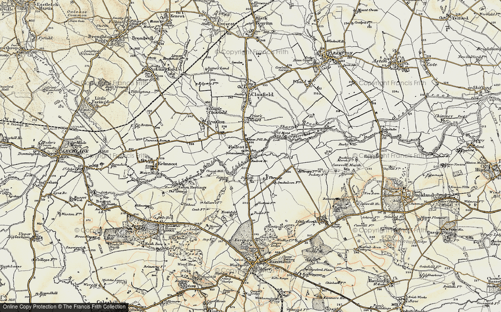 Old Map of Radcot, 1898-1899 in 1898-1899