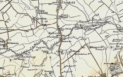 Old map of Radcot in 1898-1899