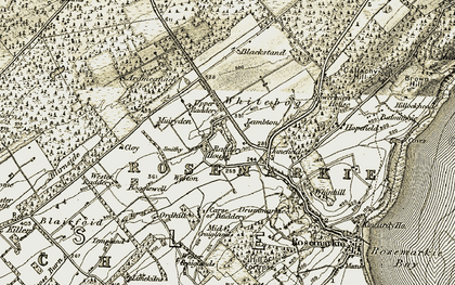 Old map of Boggiewell in 1911-1912