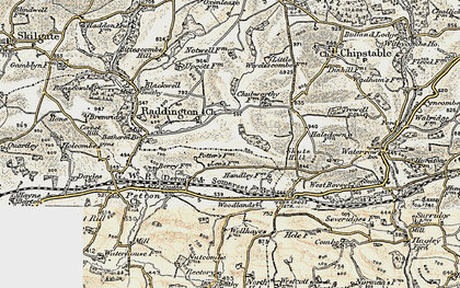 Old map of Raddington in 1898-1900