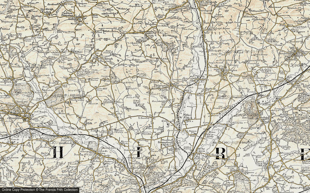 Old Map of Raddon, 1898-1900 in 1898-1900