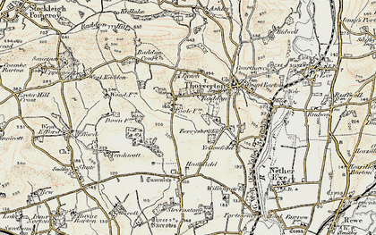 Old map of Raddon in 1898-1900