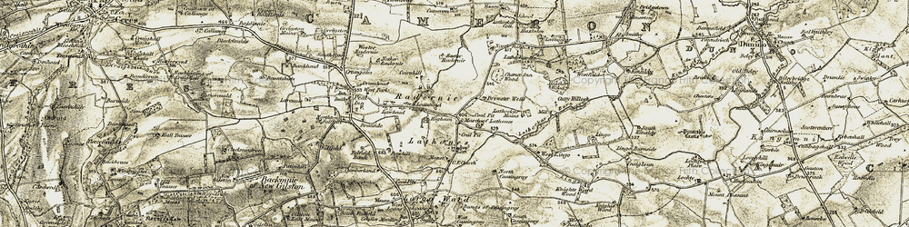 Old map of Lawhead in 1906-1908