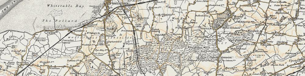 Old map of Radfall in 1898-1899