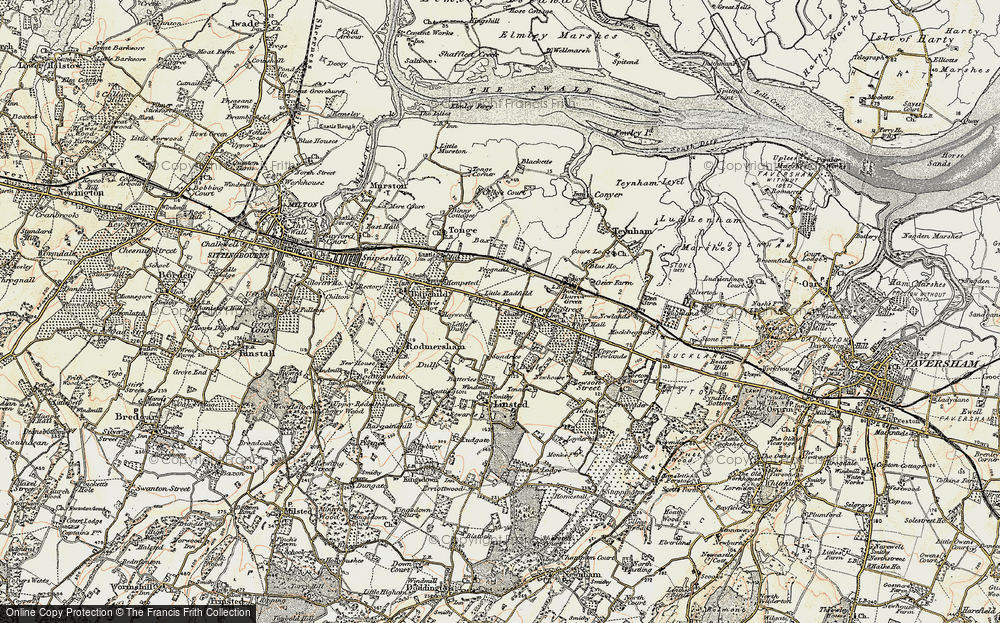 Old Map of Historic Map covering Bax in 1897-1898