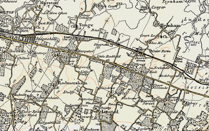 Old map of Radfield in 1897-1898