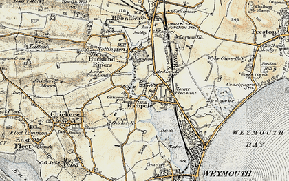 Old map of Radipole in 1899