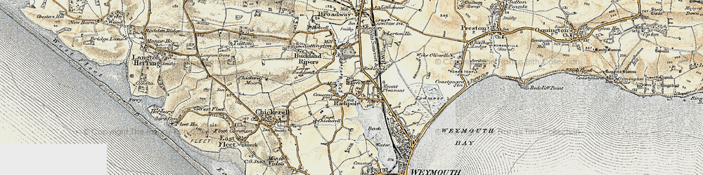 Old map of Radipole in 1899