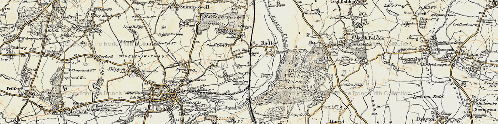 Old map of Radley in 1897-1899